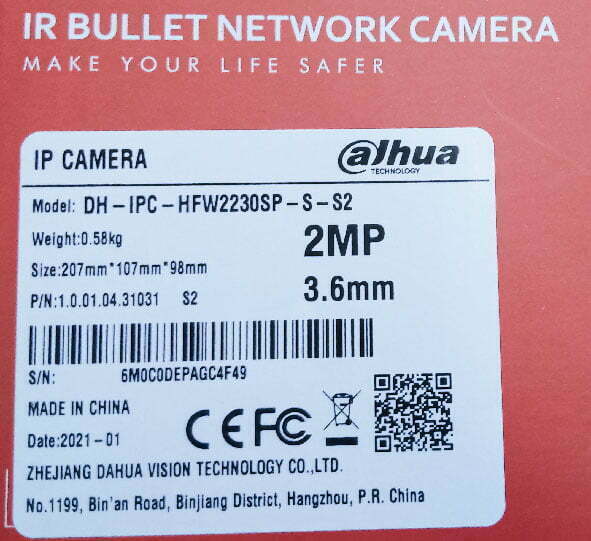 دوربین بولت داهوا مدل DH-IPC-HFW2230SP-S-S2