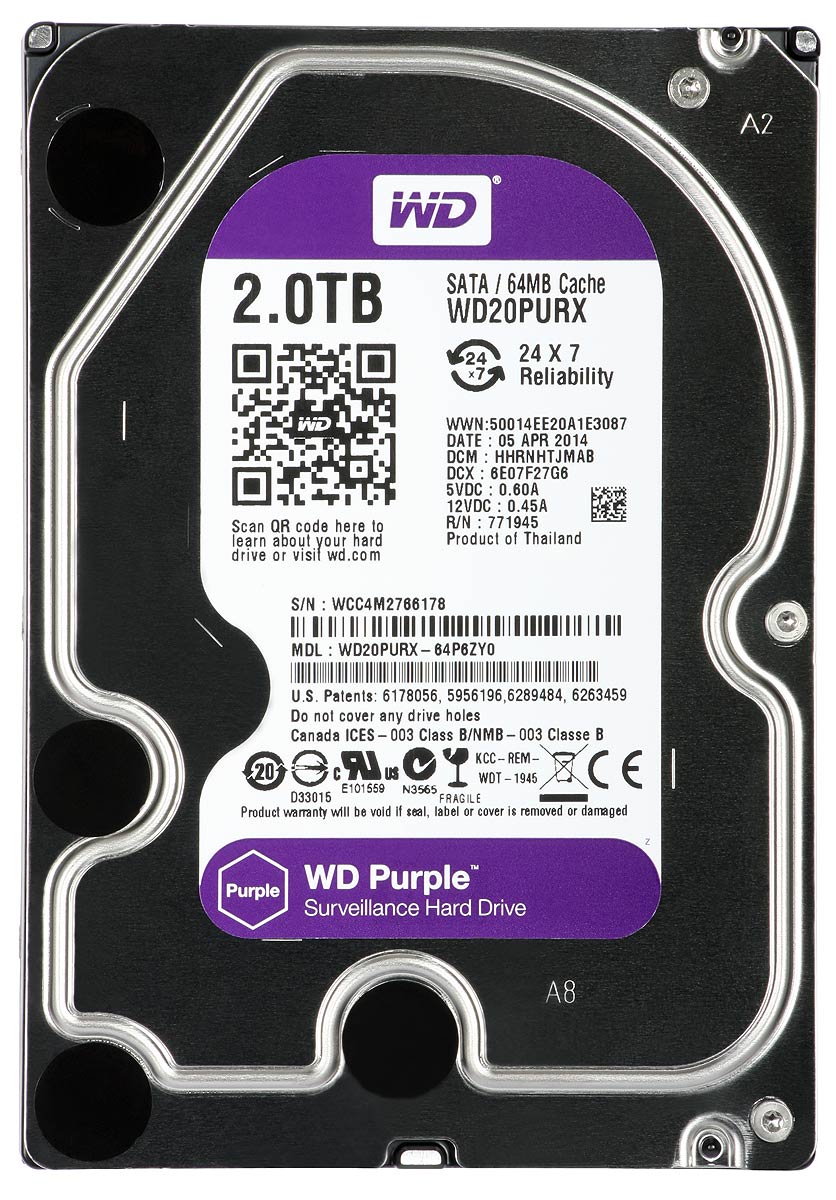 Western Digital Purple 2TB هارد دیسک داخلی 2 ترا بایت